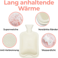 Miniatyrbild 4 av 7: Varmvattenflaska med överdrag 2L - gummivarmvattenflaska med gosigt mjukt överdrag - fluffigt varmvattenflaskeöverdrag & sängflaska för vuxna & barn