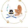 Miniatyrbild 5 av 5: Pusselmatare för katter, interaktiv kattleksak med unik design, främjar engagemang och viktminskning för innekatter, multifunktionell automatisk leksak