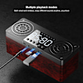Miniatyrbild 6 av 8: Högtalare Röd Dubbel Högtalare Digital Display Klocka 360° Tredimensionell Surround Trä Högtalare Subwoofer