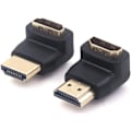 Miniatyrbild 1 av 5: HDMI-adapter 90 grader 270 grader rät vinkel hane till hona 4K 3D rät vinkel HDMI-kontakt 2-pack
