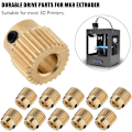 Miniatyrbild 2 av 4: 10 st delar mässing extruderhjul 26 tänder mässing extruderhjul för CR-10.CR-10S, Ender 3 extruder, Ender 3 Pro, MK7 MK8(26 tänder)