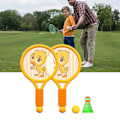 Miniatyrbild 8 av 8: Badmintonracket för barn, lätt badmintonracket leksaksset för 3-7 år pojkar flickor inomhus utomhus orange ankung