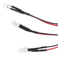 Miniatyrbild 5 av 8: 10 st lysdioder 5 mm förinställda elektroniska LED-ljusdioder för dekoration 5-12 V rött ljus