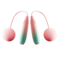 Miniatyrbild 5 av 8: Hopprep utan hopprep Praktisk ABS PVC Säker sladdlös hopprep Hopprepssnöre för träning Gradient Rosa