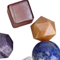 Miniatyrbild 5 av 8: 7 st chakra helande kristaller geometriska mönster form halvädelsten dekorativa positiva energikristaller prydnad färg blandad