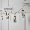 Miniatyrbild 4 av 7: Mini Julgransljus Batteridrivna Klara Glasburkar Flasklampor 10 LED Varmvita Ljusslingor för Inomhus Hem Sovrum Bröllop