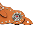 Miniatyrbild 3 av 8: Spur Strap i konstläder, justerbar western sporre rem med spänne för ridning utrustning brun