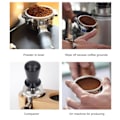 Miniatyrbild 7 av 8: Kaffe Pulver Hammare Konstant Elasticitet Rostfritt Stål Kaffe Tamper för Hem Svart 51mm/2.0in