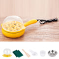 Miniatyrbild 2 av 2: Multifunktionell 2 i 1 Äggkokare Non Stick Ägg Stekpanna Äggkokare Automatisk Avstängning Äggkokare Maskin för Hem Sovsal Gul