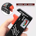 Miniatyrbild 6 av 6: Batteritest, universell liten batteritest för AAA AA C D 9V 1,5V, knappcellsbatteritest - liten voltmätare för alla batterier
