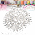 Miniatyrbild 8 av 8: Rhinestone Trim 1yd Lång Fadeless Elegant Utsökt Tassel Design Bred Applikation Rhinestone FransenVit Rhinestone På Silver