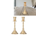 Miniatyrbild 1 av 8: Metalljusstativ Utsökt utförande Tryck Slitstark Unik design Ljusstakar Hållare för dekoration