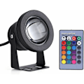 Miniatyrbild 1 av 5: LED-strålkastare - Markbelysning för pool 12V 10W Vattentät LED-strålkastare RGB Färgväxlande LED-strålkastare för utomhusbruk Marin Akvarium Båt