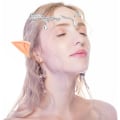 Miniatyrbild 3 av 5: Elf Tiara och Öron Set Kristall Prinsessa Krona Tiara för Kvinnor Bröllopsfest Fe Elf Öron Cosplay Halloween