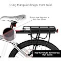 Miniatyrbild 8 av 8: Anpassningsbar cykelpakethållare, snabbkoppling aluminiumlegering ram justerbar bakre pakethållare, stöder tunga laster upp till 50 kg, universell passform för 24-29 tum