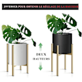 Miniatyrbild 4 av 5: Växtstativ, metallväxthylla i enkel stil, inomhus- och utomhusblomkrukahållare justerbar bredd för 20-30 cm krukor (kruka ingår ej)