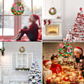 Miniatyrbild 4 av 5: 5D Diamant Julkrans Kit Jul Diamant Krans Konst Charmig Snögubbe Jul Diamantmålning Krans för Hem Väggdekor Present