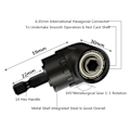 Miniatyrbild 7 av 7: 4 st Borr-adapter 105° Vinklad Bits 1/2 tum 3/8 tum 1/4 tum 360° Hylsadapter för Mutter Skruv