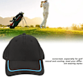 Miniatyrbild 7 av 8: Golfnät keps full bomull andningsbar solskydd justerbar svettabsorberande foder hatt för utomhusaktiviteter svart