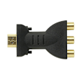 Miniatyrbild 2 av 8: HDMI till AV-omvandlare, Full HD-videoadapter för högkvalitativ digital till analog signalomvandling, lämplig för HDTV DVD LCD-projektorer med stabil