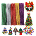 Miniatyrbild 1 av 4: 500 st chenille rensare, jul glitter chenille rensare, för
