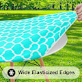 Miniatyrbild 3 av 5: Marockansk Bordsduk i Polyester - Vattenavvisande Skrynkelfri Rektangulär Duk, Tvättbart Skydd för Högtider och Utomhusbruk$Elegant