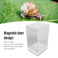 Miniatyrbild 7 av 8: Reptilterrarium i akryl, mycket transparent, genomskinlig habitatbehållare för leopardgecko, orm, groda, M
