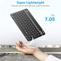 Miniatyrbild 6 av 9: Tablet-datorns tangentbord Mini trådlöst Bluetooth-tangentbord med bakgrundsbelysning, 7-färgad bakgrundsbelysning/laddningsbart/ultratunt