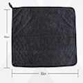Miniatyrbild 3 av 5: Professionell Design Mikrofiber Badhandduk, Snabbtorkande Absorberande Handduk, Återanvändbart Tyg, Blank Torr Yta För Bil Och Hem (Grå, 2 st, 40*60cm)