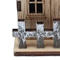 Miniatyrbild 4 av 8: Dockhus Jul LED Ljus Trä Hus DIY Ljus Miniatyr Dockhus Jul Prydnader Tillbehör