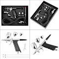 Miniatyrbild 6 av 8: Professionellt Airbrush-set, mångsidigt airbrush-kit med precisionskontroll och högkvalitativa material för modellmålning, läderkläder, biltryck,
