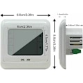 Miniatyrbild 4 av 6: Digital termostat, rums termostat med LCD-display, programmerbar termostat för varm golvvärme, termoregulator temperaturregulator,