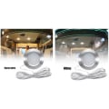 Miniatyrbild 4 av 5: Infälld 12LED RV Båt Infälld Taklampa 12V Led Lampor Rund Form Ultratunn Husbil Inredning Belysning Liten Downlight med Kabel - Varm Vit