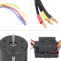 Miniatyrbild 5 av 8: 3650 Vattentät 3100KV Borstlös Motor 60A Borstlös ESC Delar Set för 1/10 RC Bil