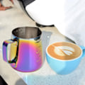 Miniatyrbild 6 av 8: 350ml Färgglad Rostfritt Stål Kaffe Mjölkskummare Garland Kopp Latte Kanna med Skala
