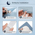 Miniatyrbild 3 av 5: Elastisk lakansspännare, justerbar fästrem för sänglakan, soffa, strykjärnsöverdrag (vit, 4-pack)