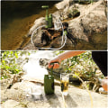 Miniatyrbild 7 av 7: Vattenrenare pump med utbytbart kolfilter 0,01 mikron vattenfilter, 4 filterstadier, bärbar utomhus nöd- och överlevnadsväxel - camping,