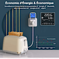 Miniatyrbild 3 av 5: Digital LCD-display Hemenergianalysator, Strömförbrukningsövervakning med Realtidsdata för Elanvändningsmonitor, Överbelastningsskydd