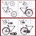 Miniatyrbild 9 av 10: Simulering 1:8 Monterbar 28-ekrad cykelmodell i legering, klassisk retro roterande barnleksaksornament