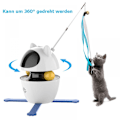 Miniatyrbild 4 av 6: Interaktiv Tumlare för Innekatter, Motion och Underhållning med Smart Interaktion, Fjärrkontrollläge för Att Lindra Uttråkning (Blå)