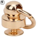 Miniatyrbild 2 av 2: 20 Set Stud Rivets 9mm Mässing O-Ring Huvudknapp Rivet Stud för LäderhantverkGolden