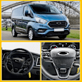 Miniatyrbild 5 av 5: FOR Ford Transit Custom INREDNING RATT SKYDD TRIM KOLFIBER FÄRG