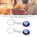 Miniatyrbild 3 av 8: 2 st onda öga nyckelring hållbar legering färgad glasyr amulett för lycka skydd