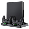 Miniatyrbild 2 av 8: PS4 Vertikalställ, All-in-One PS4 Vertikalställ Hållare Fläkt för Playstation 4 Pro/Slim, PS4 Controller Laddningsstation