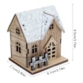 Miniatyrbild 6 av 8: Dockhus Jul LED Ljus Trä Hus DIY Ljus Miniatyr Dockhus Jul Prydnader Tillbehör