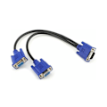 Miniatyrbild 2 av 5: VGA-splitterkabel med dubbla skärmar, VGA Y-kabel, 1 hane till 2 hon-omvandlare, videoadapterkabel för skärmduplicering, VGA-anslutningskabel 1 till 2 hanar
