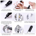 Miniatyrbild 7 av 8: Professionell Nagelkonstpenna, Hög Mättnad Stark Färg Nageldesignverktyg, Snabbtorkande Giftfritt Vattenbaserat Bläck, Multifunktionell Design för DIY