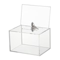 Miniatyrbild 1 av 5: Akryl Display Donation Box med Lås, Visitkort Draglåda med Skylt, Röstsedel Förslag Box Förvaring för Insamling Röstning