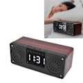 Miniatyrbild 1 av 8: Högtalare Röd Dubbel Högtalare Digital Display Klocka 360° Tredimensionell Surround Trä Högtalare Subwoofer