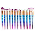 Miniatyrbild 1 av 5: Sminkborste Set Eyeliner Fransar Läppar Kosmetika Verktyg Kit 20 st Grön